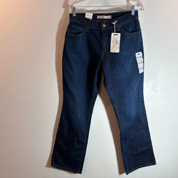 LEVI’S 550 Sz 8 x 30” Relaxed Bootcut Dark Wash Waist Rise Jeans NEW WITH TAGS - Picture 2 of 11